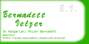 bernadett velzer business card